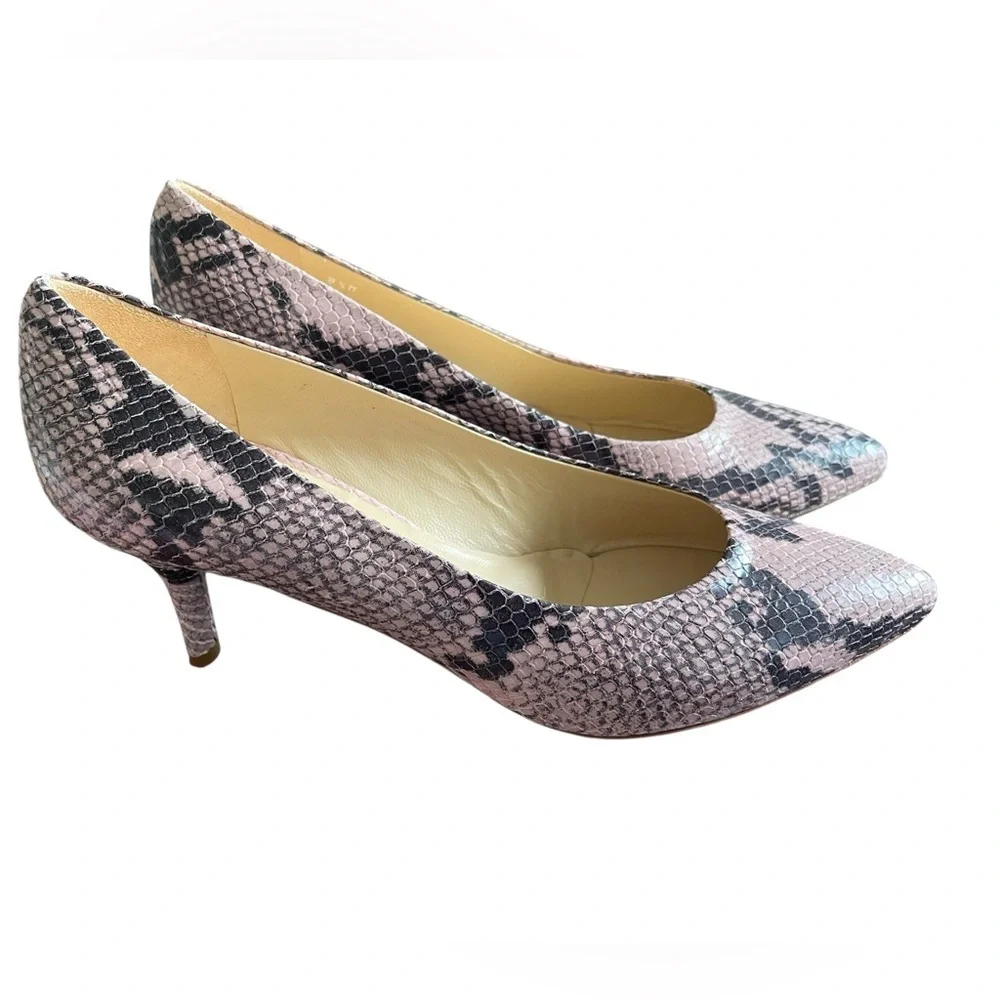 Amalfi by Rangoni Italian leather Snakeskin Print Pumps, NEW w/o Box, Size 8.5